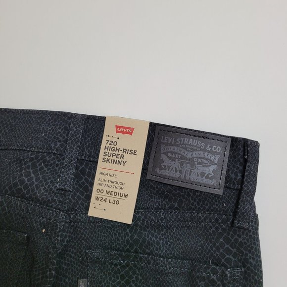 Levi's 720 Hi Rise Skinny Jeans Sz 24 - Picture 9 of 16